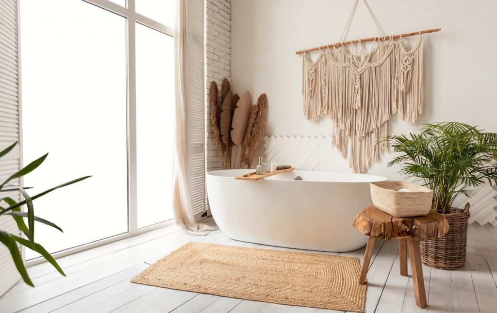 łazienka w stylu boho