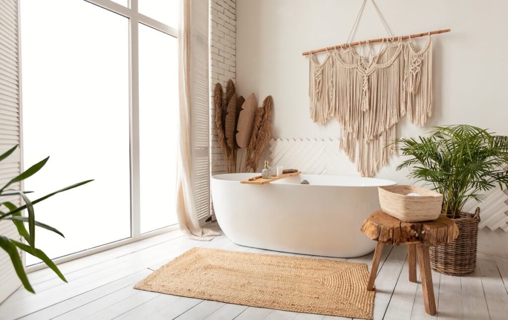 łazienka w stylu boho
